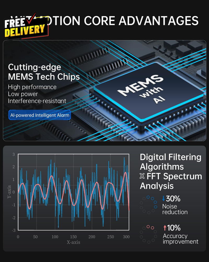 BLE Vibration Sensor WTVB01-BT50 Smart Vibration Module Ar-Duino 3-Axis Vib.....