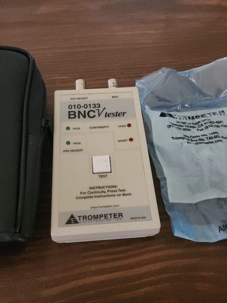 Trompeter 010-0133 BNC Tester, 75 Ohm Load & Soft Case