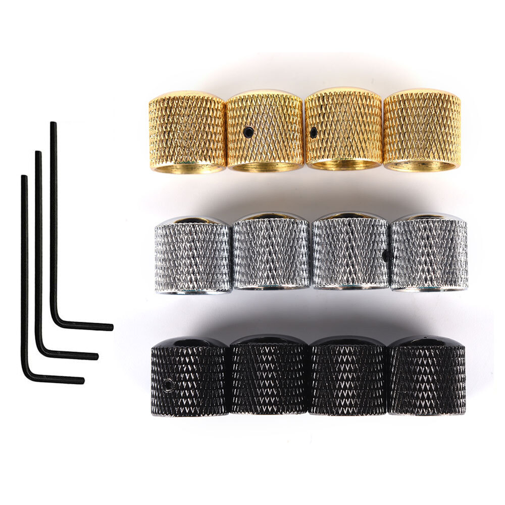 4PCS Dome Knob Volume Tone Control Knobs with Inner Hexagon Spanner Guitar Bass
