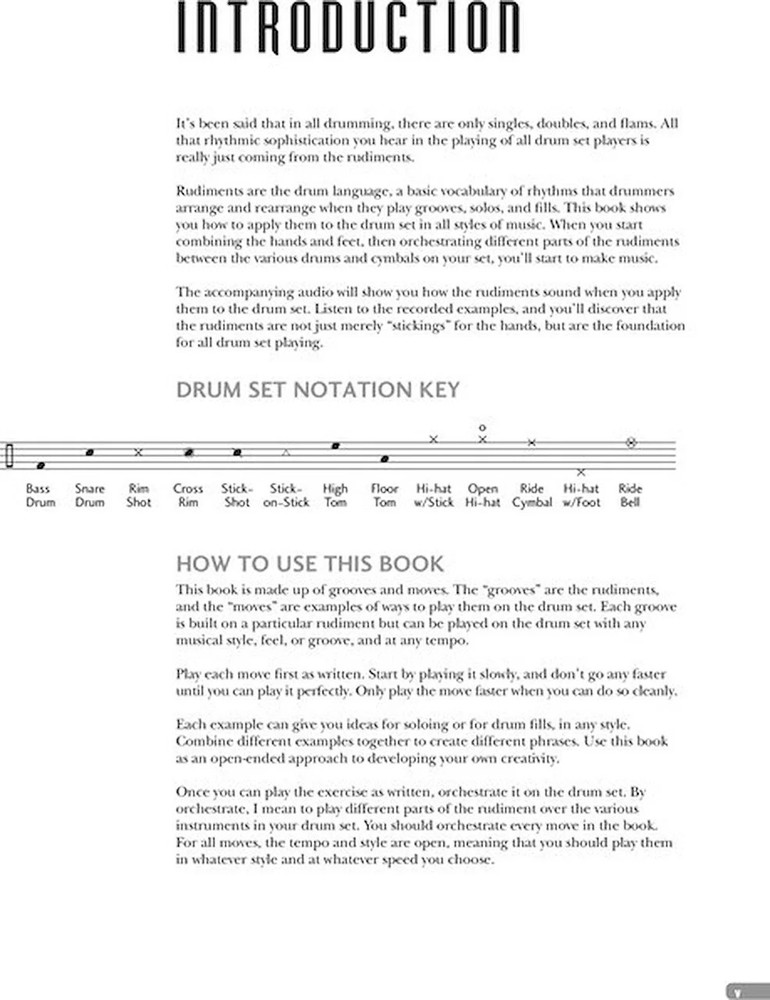 Rudiment Grooves for Drum Set