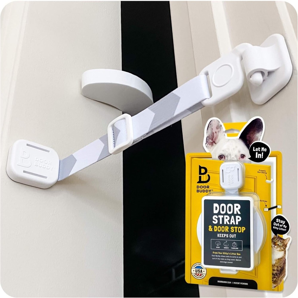 The Adjustable Cat Door Latch - Safe Dog Proofing Solution in Gray