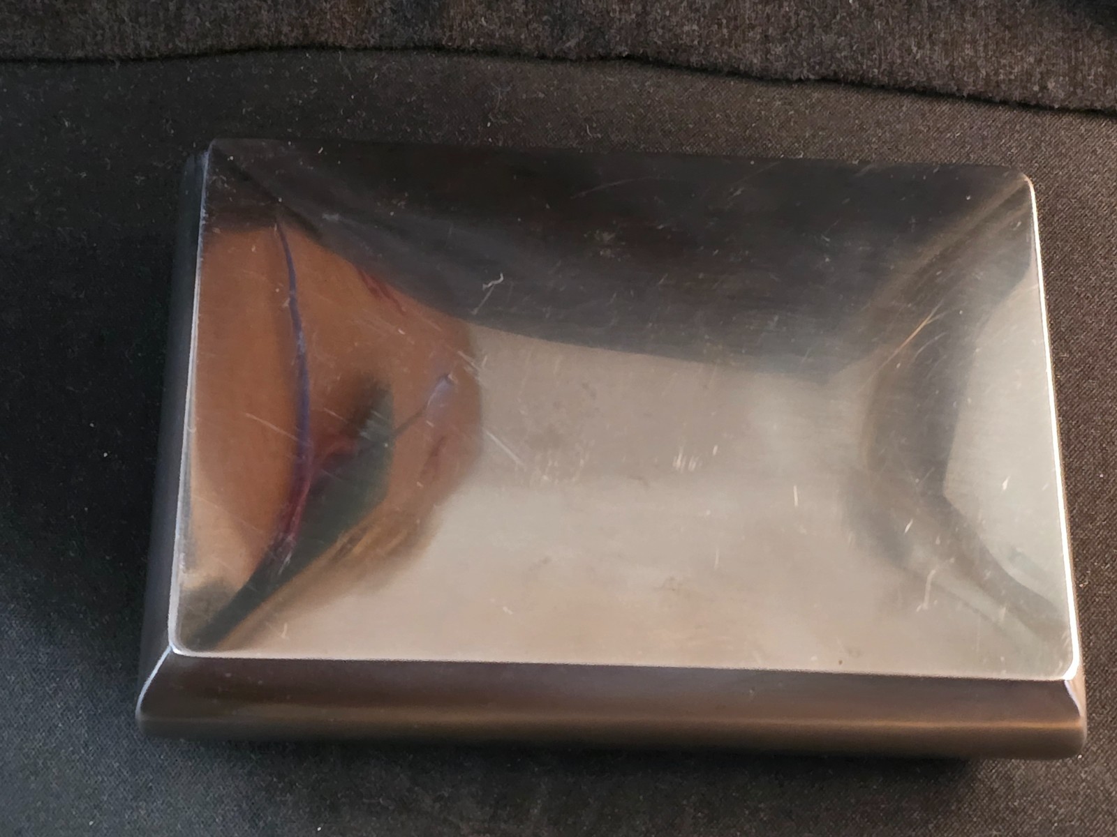 1950s Ohia Rostfritt Stal (Stainless Steel) & Teak Cigarette/Trinket Box Sweden