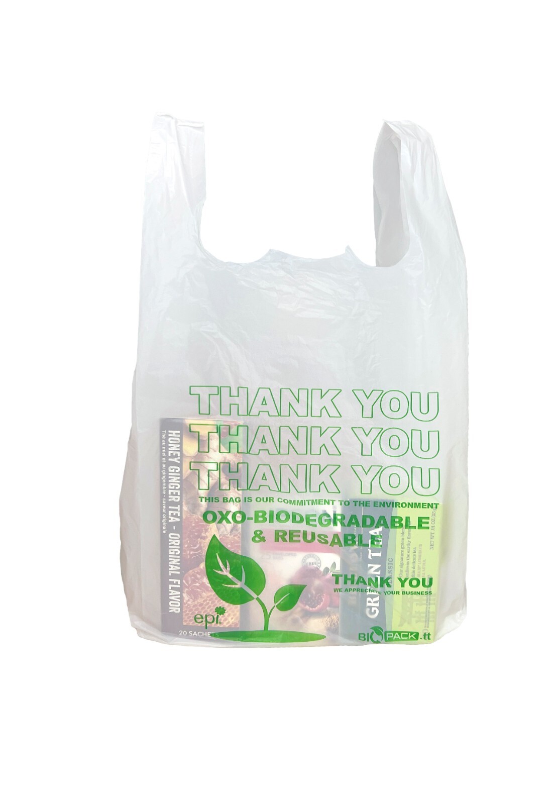 1000 Bags T-Shirt Thank You Plastic Grocery Store Shopping Carry Out Bags