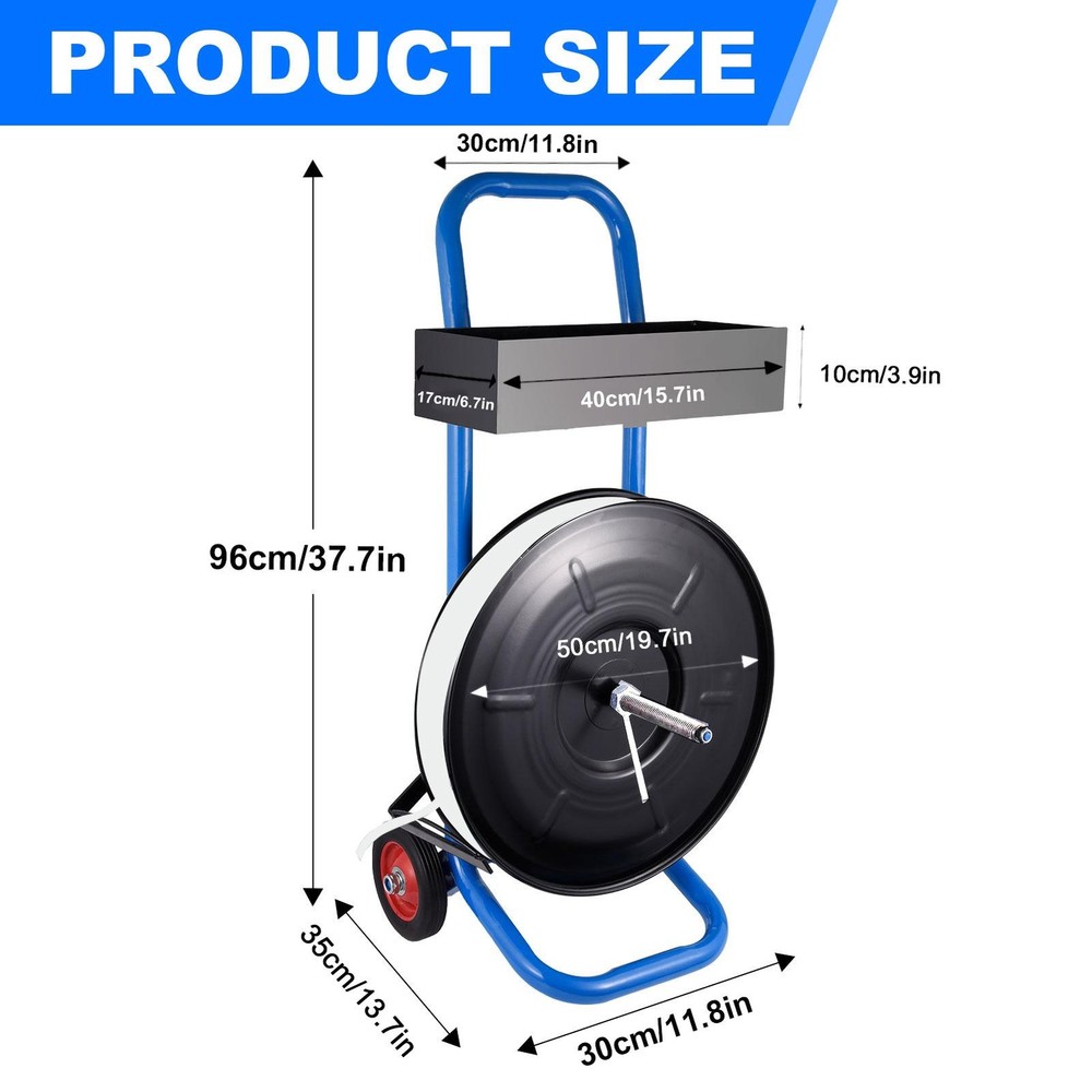 Strapping Cart for PET/PP Polyester Straps with Core