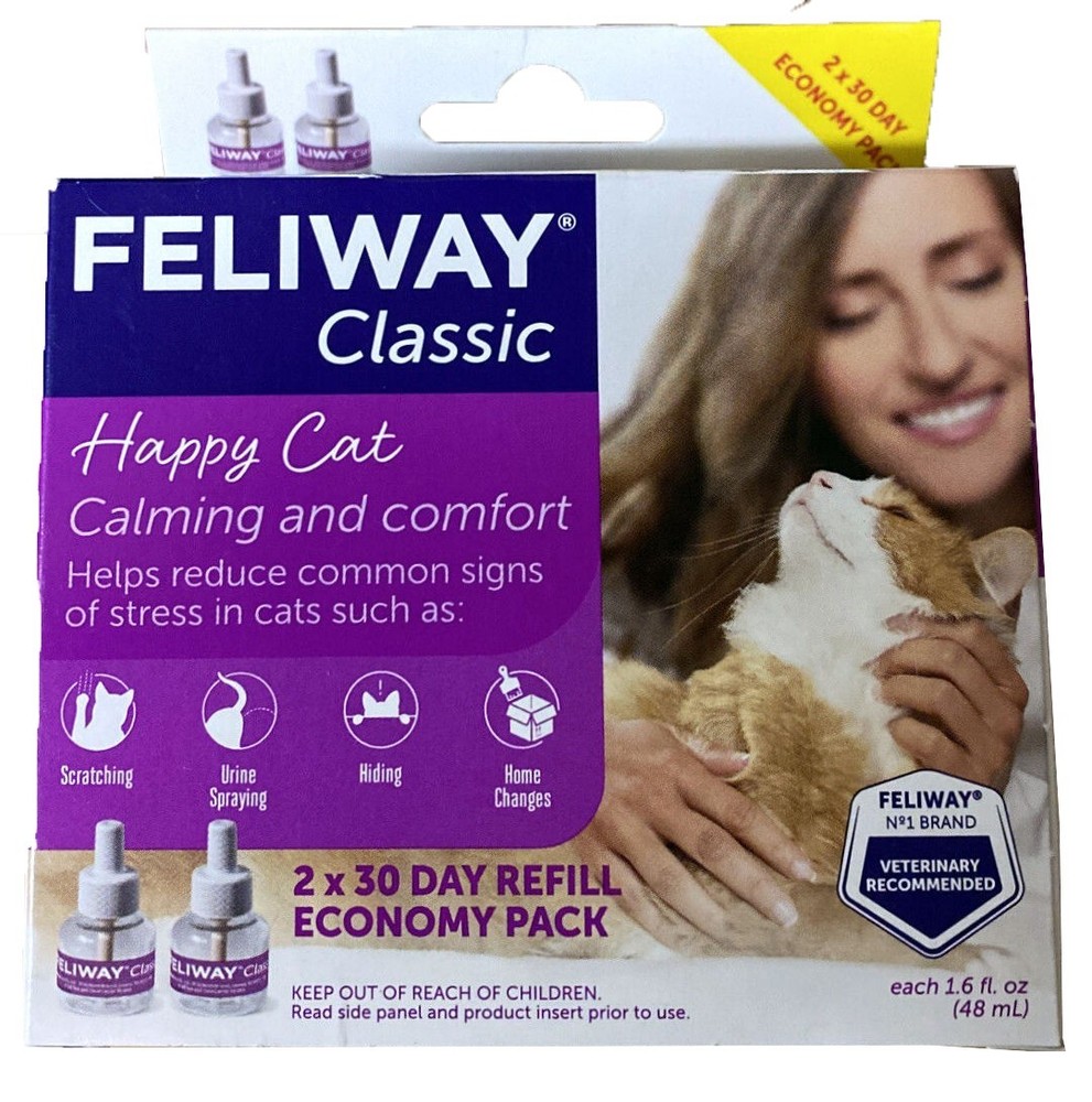 Feliway Classic Diffuser refill, 48ml - 2 Pack (DAMAGED BOX ONLY)