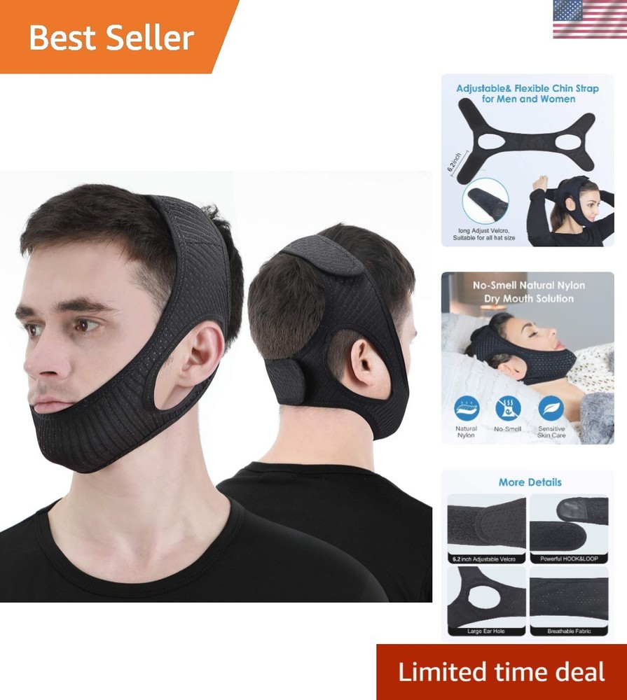 Breathable Adjustable Jaw Strap for Sleeping –  Anti-Snoring Solution