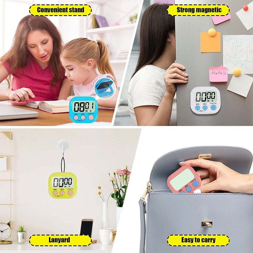 1-8 pcs Timer for Kitchen Study Work Exercise Training, Outdoor 2024
