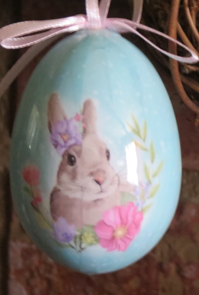 Ashland Easter Egg Light Blue Bunny Head Ornament