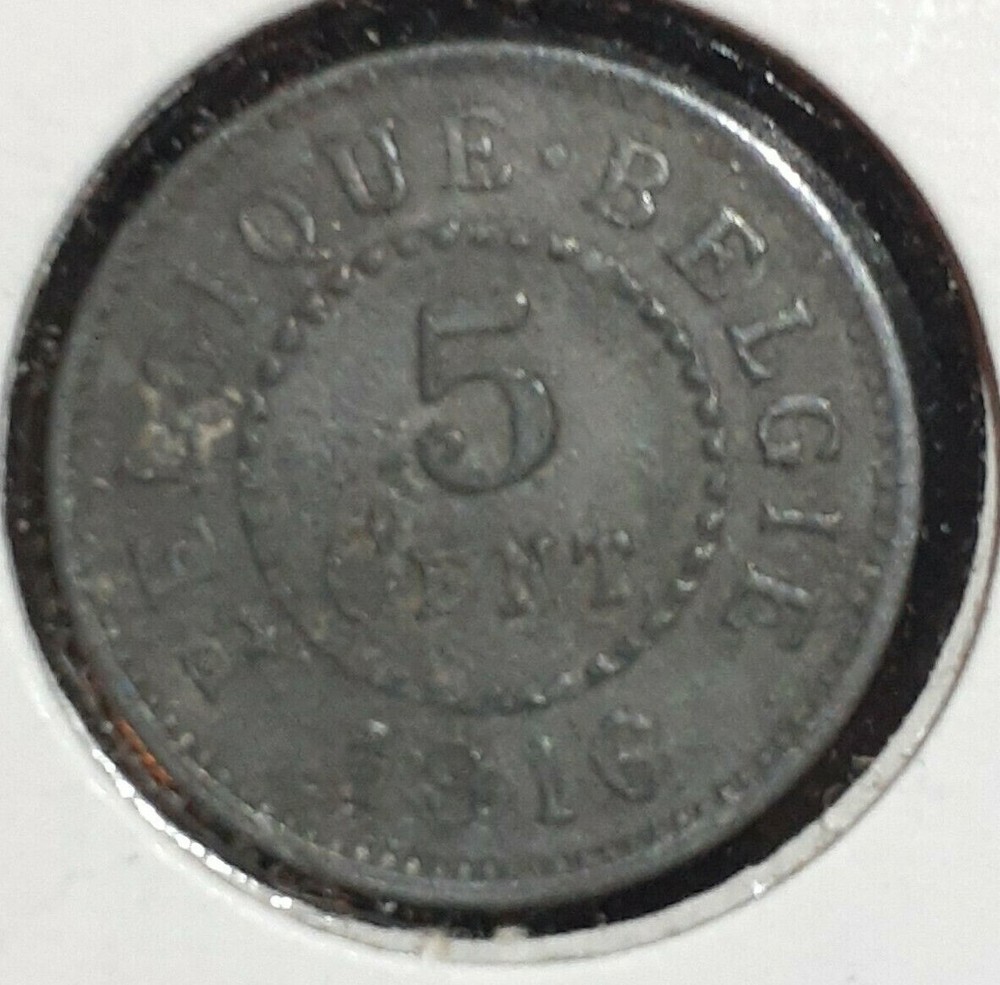 1916  5 CENTIMES BELGIUM