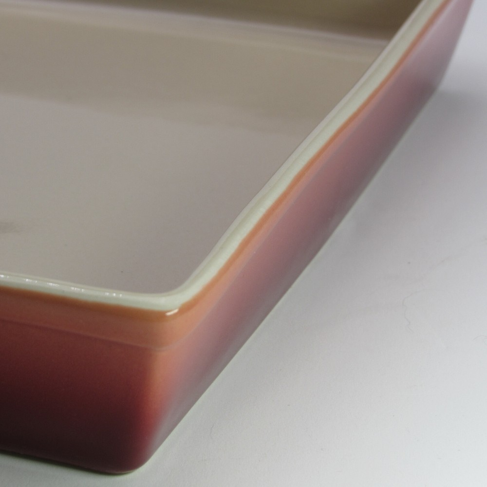 Berndes Germany 9" Square Baking Dish, Ceramic Tab Handle, Terracotta Ombré