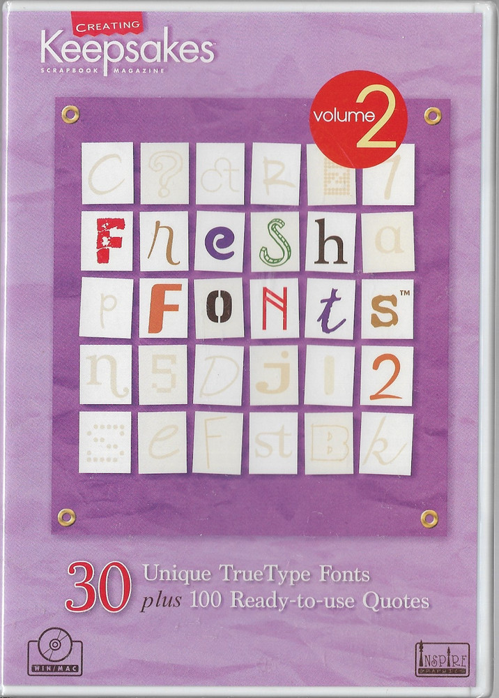 Creating Keepsakes Fresh Fonts Volume 2 with Scrapbooking Quotes New Sealed