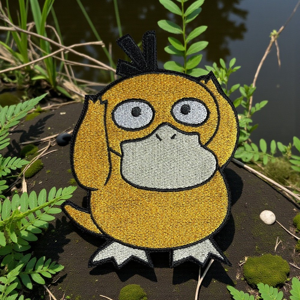 Psyduck Pokemon Embroidery Patch Multi Sizes 3" - 6"
