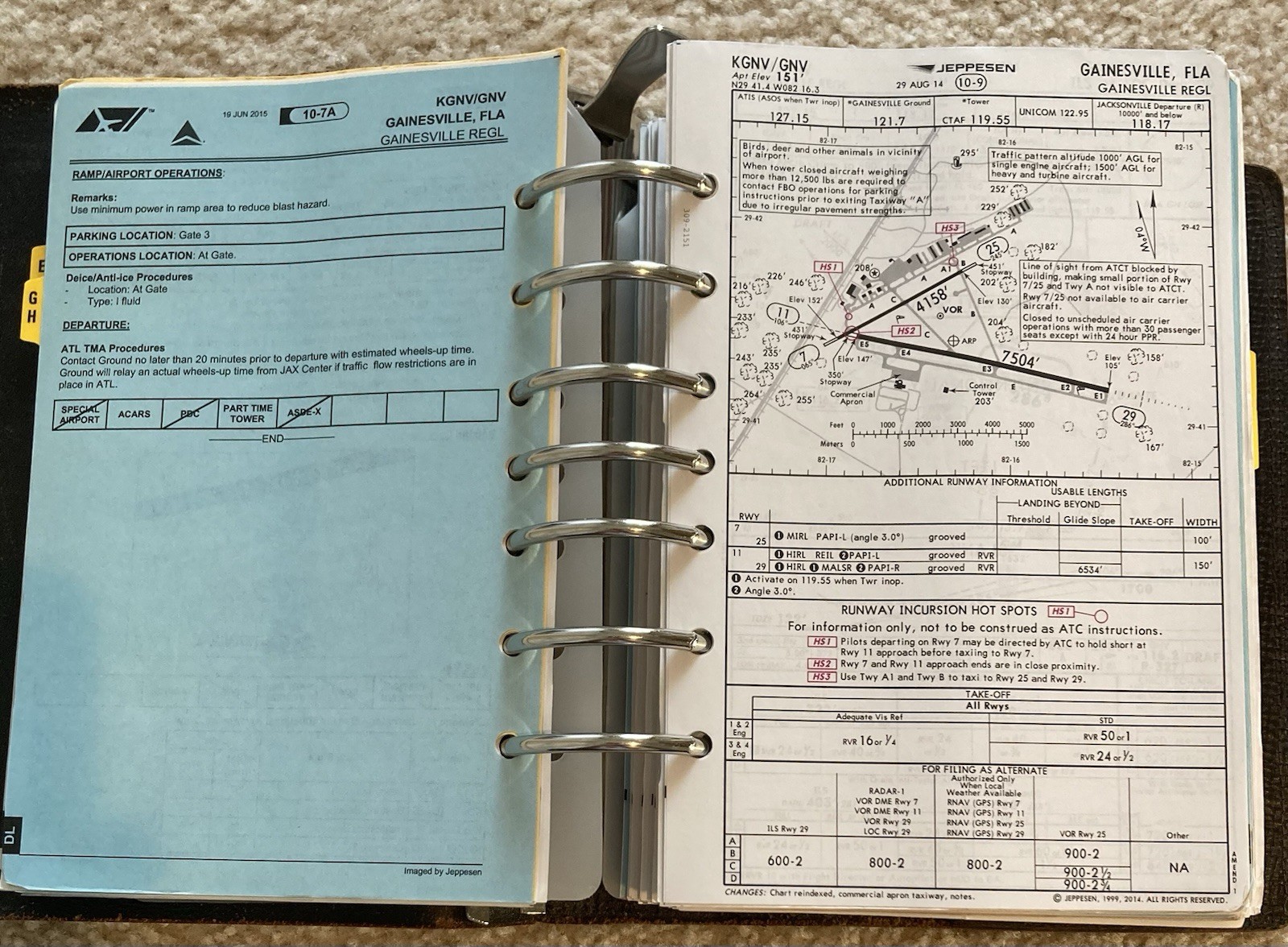 Jeppesen Aviation Vintage UNITED STATES Airway Manual Services 3 Pilot Binders