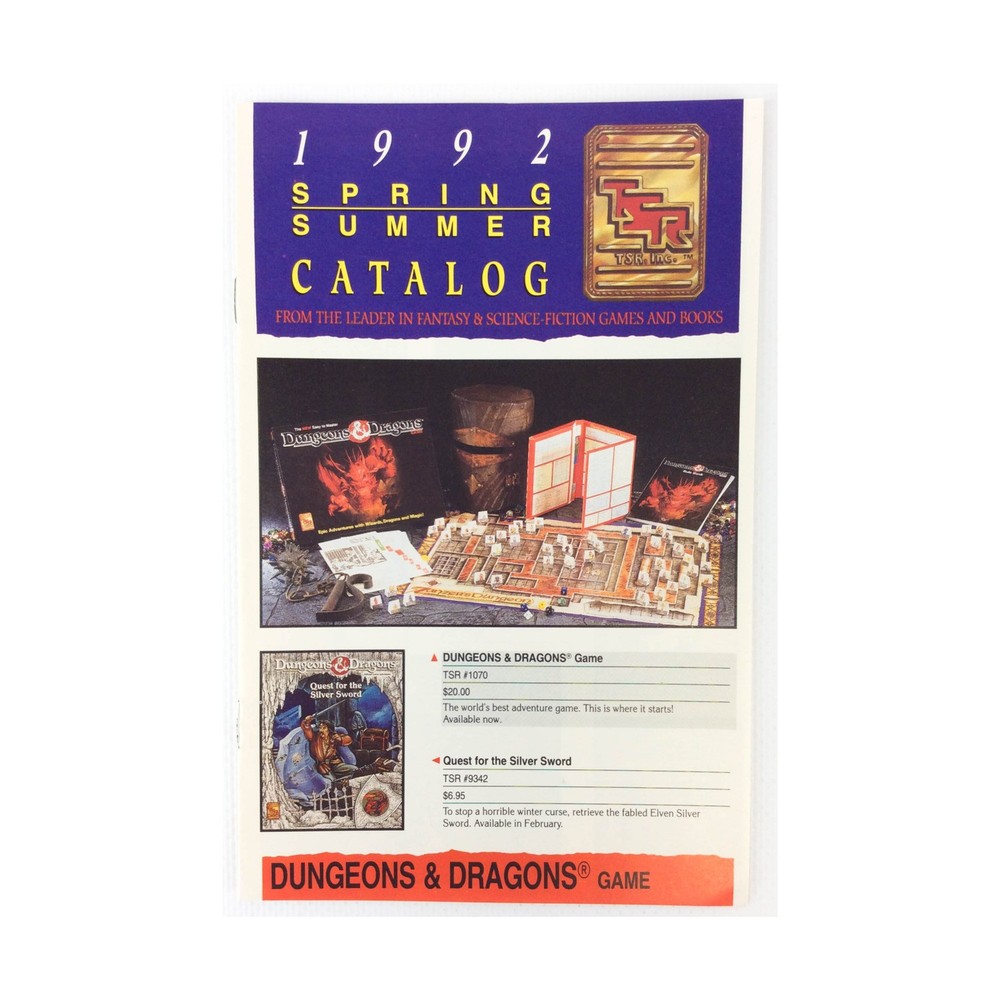 TSR Catalog 1992 Spring/Summer Catalog EX
