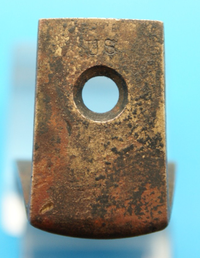 U.S. 1855 SPRINGFIELD PISTOL CARBINE BRASS BUTTPLATE - ORIGINAL ANTIQUE