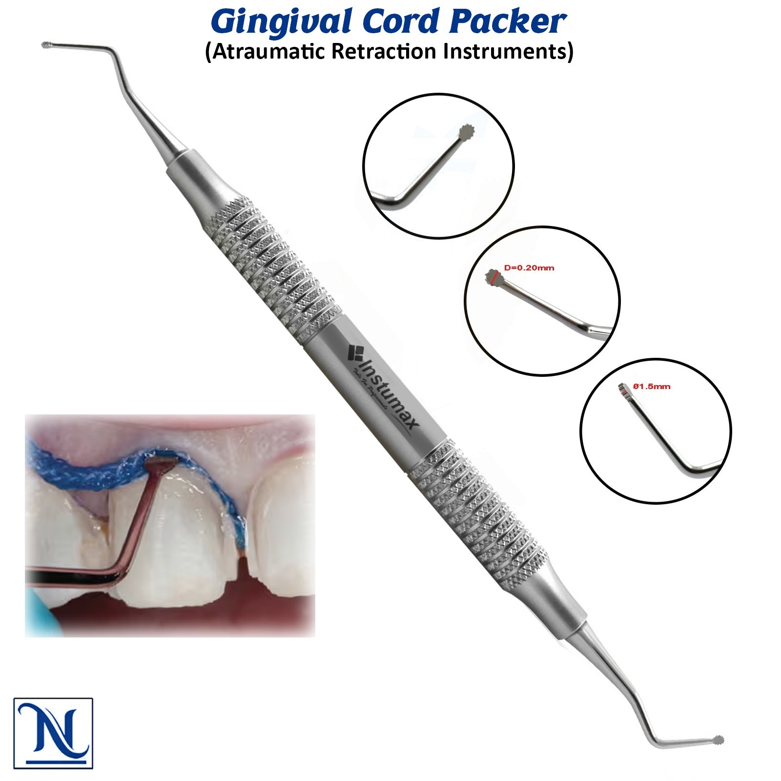 Gingival Retraction Cord Packer Dental Instrument Dentist Gum Retractor Tool