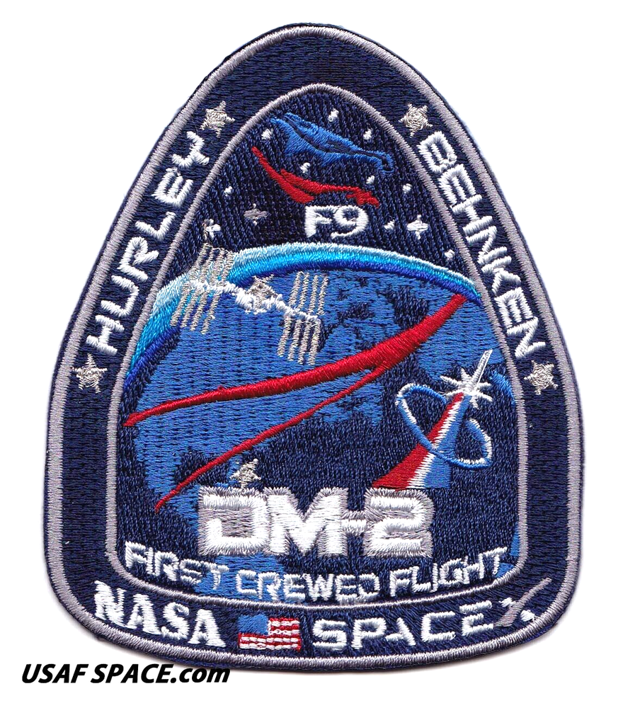 Authentic NASA Mission SpaceX Dragon DM-2 Space Flight Patch Launch May 27 2020