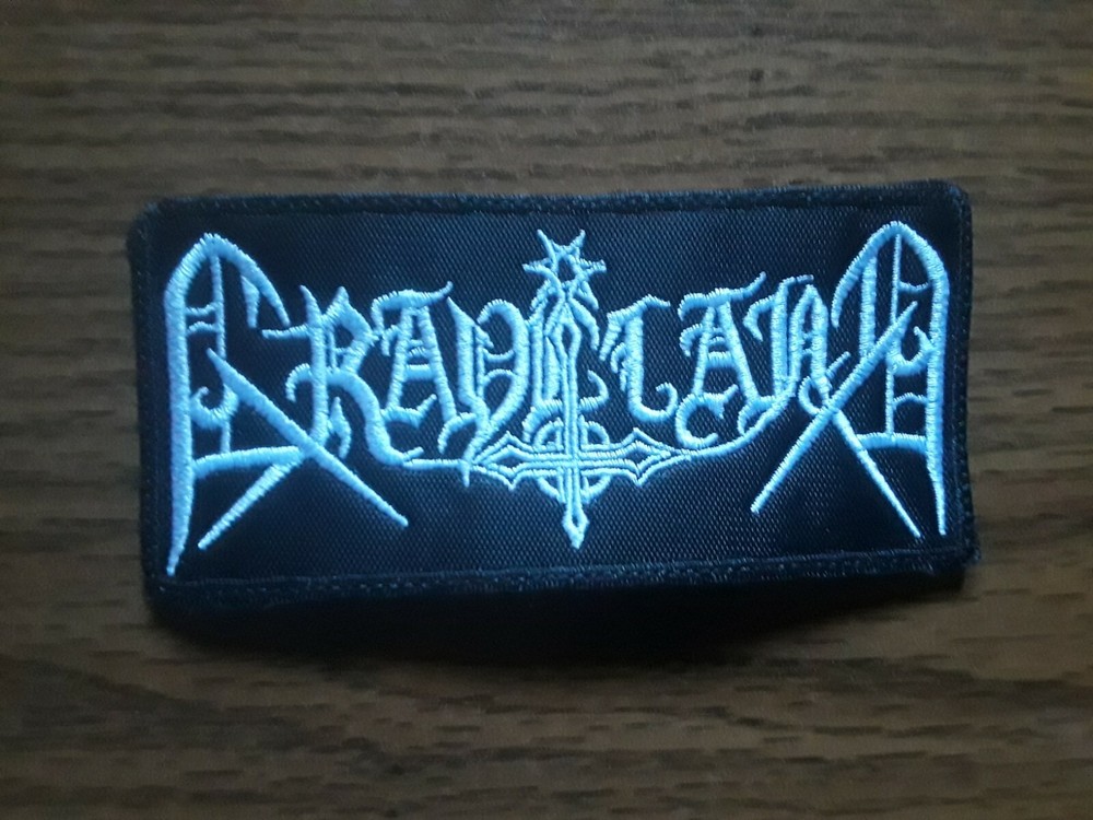 GRAVELAND,SEW ON WHITE EMBROIDERED PATCH