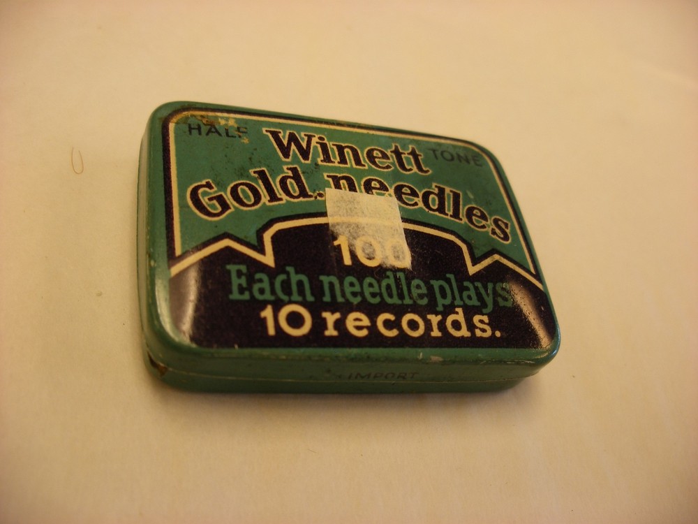 Phonograph Victrola Gramophone Needle Tin - Winett