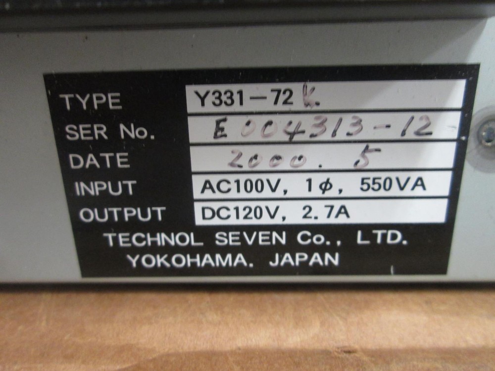 TECHNOL SEVEN CO. Y331-72 HEATER UNIT