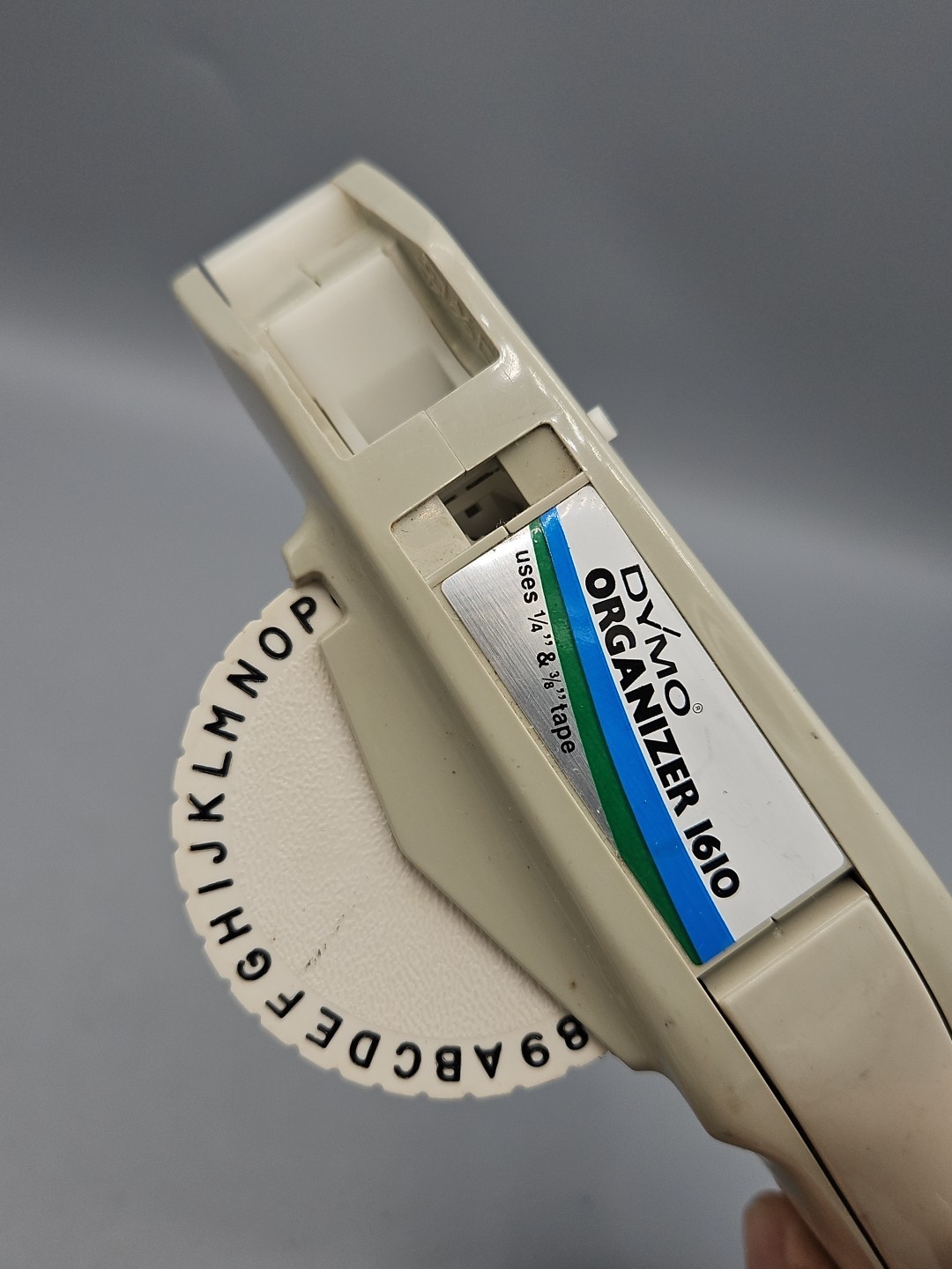 Vintage Dymo Organizer 1610 Embossing Label Maker 1/4 3/8 Tape -