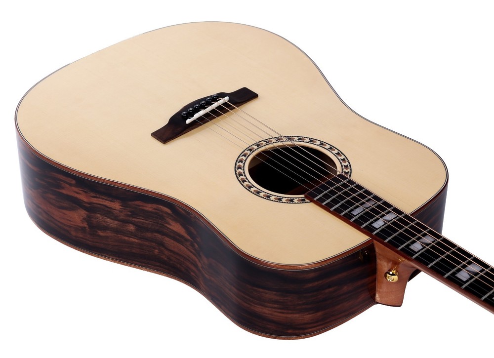 STANSEN T-800D High-Quality Acoustic Guitar, Solid Spruce Top