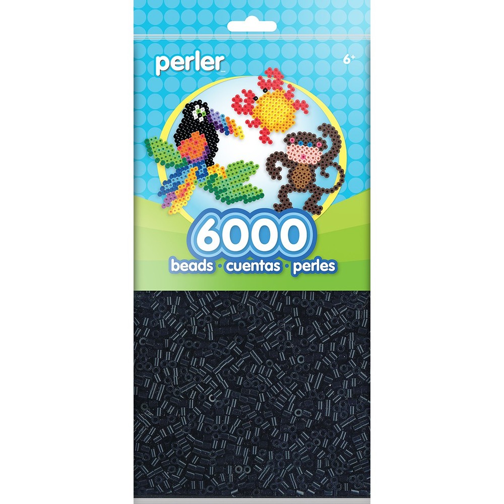 Perler Beads 6,000/Pkg-Black - 2 Pack