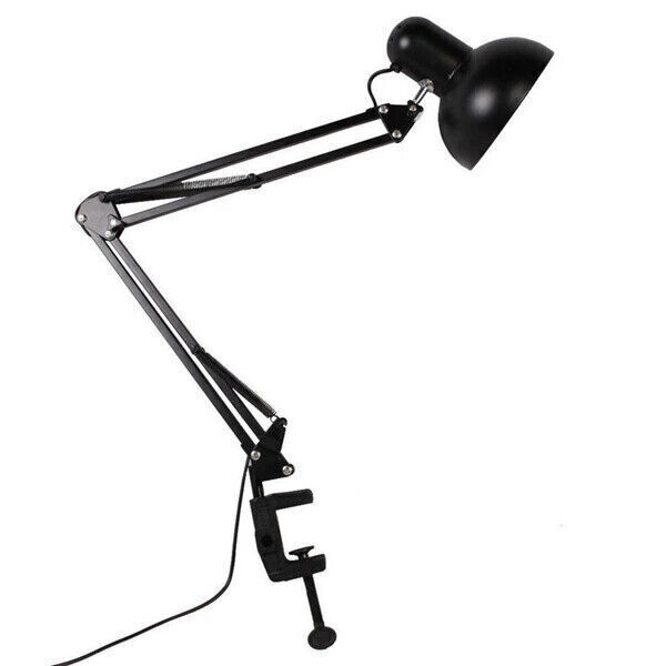 Lamp Desk Architect Arm Swing Adjustable Light Table Clamp Black Metal USA Plug