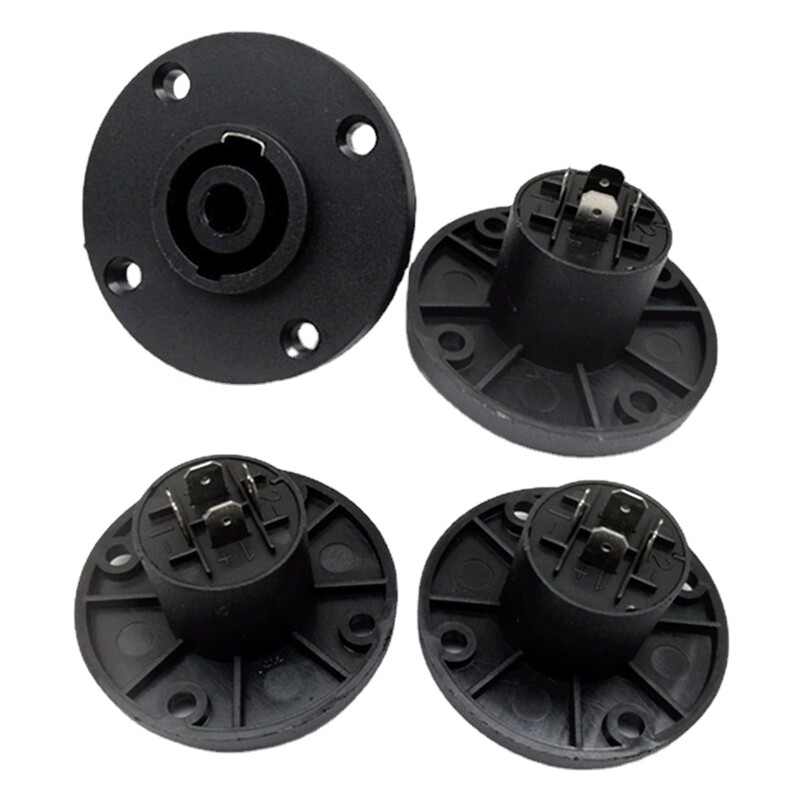 SpeakOn Panel Mount Socket Round 4 Pole Speaker Twist Lock Female Speakon