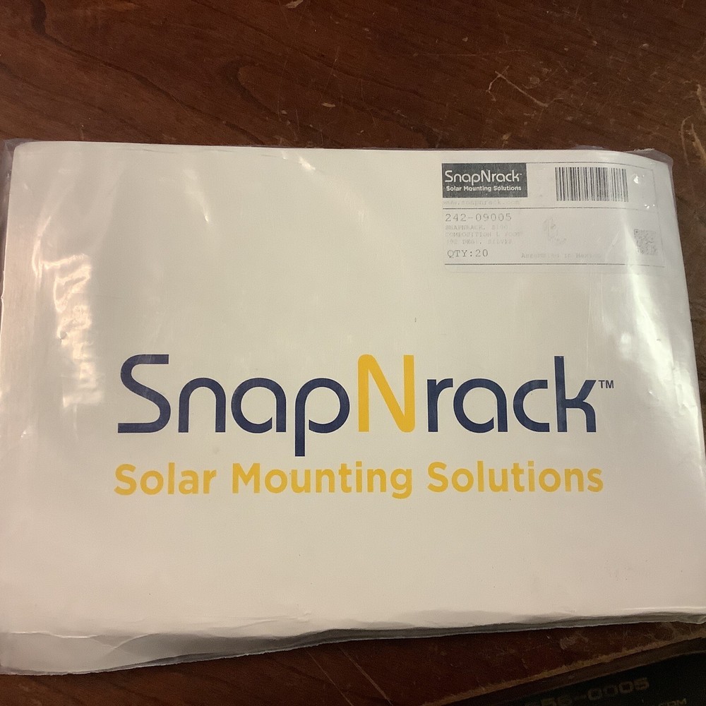 SnapNrack 242-09005 L-Bracket,92A Deg Adjustable (20pk)