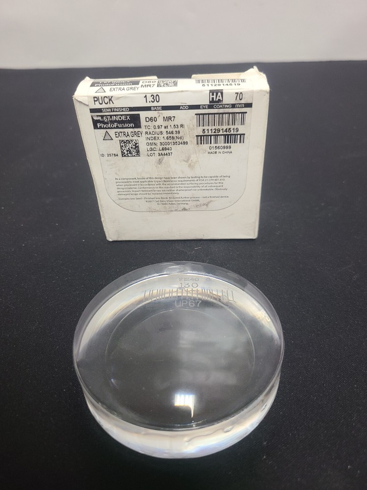 Zeiss Puck 1.67 Index 1.30 Base *New*