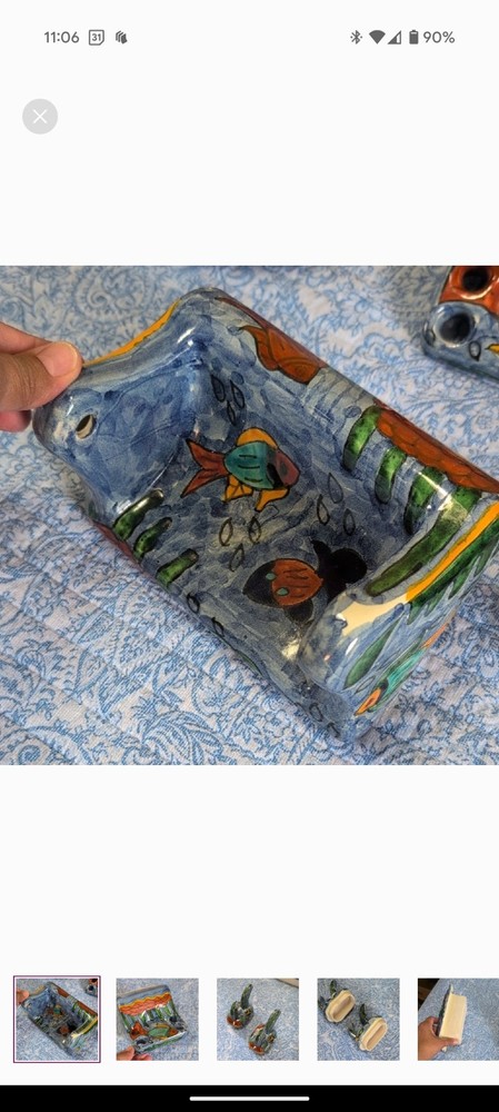 Original Hand Painted Talavera Bathroom Set