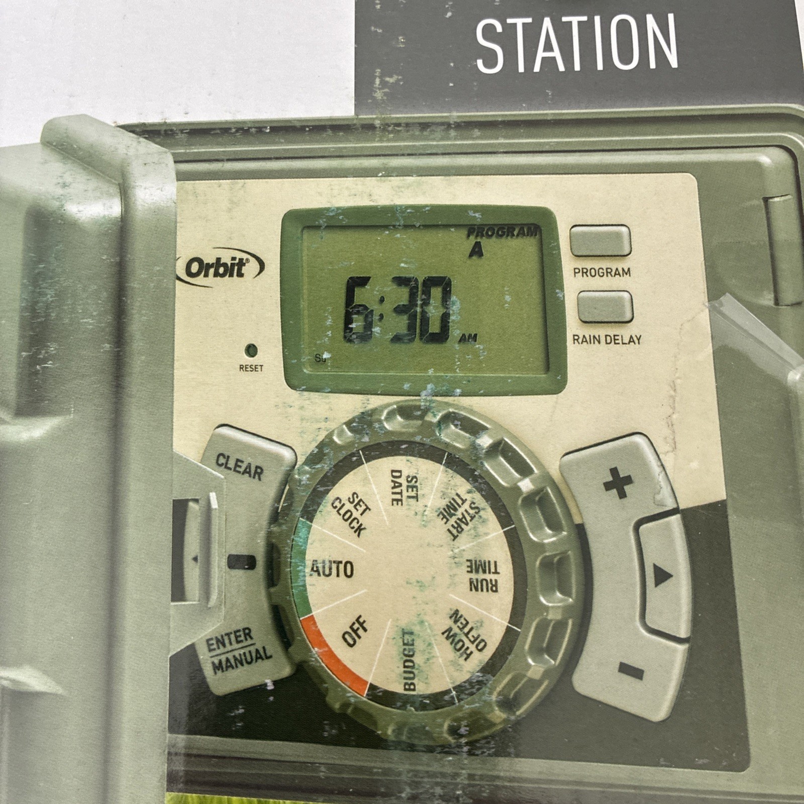 Orbit 57896 6 Station Indoor or Outdoor Swing Panel Sprinkler System Timer Green