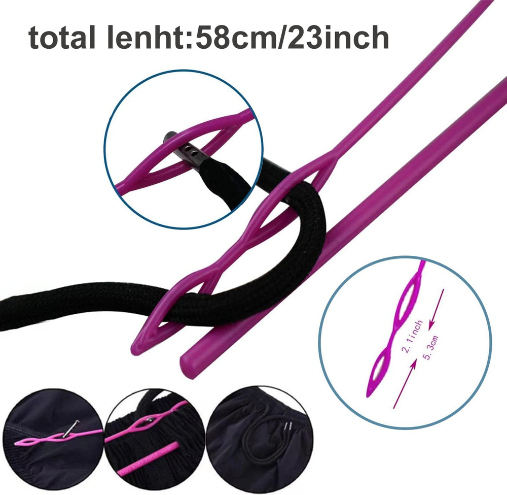 Drawstring Cord Trim Replacement Cording with Easy Threaders+Cord Locks End Spri