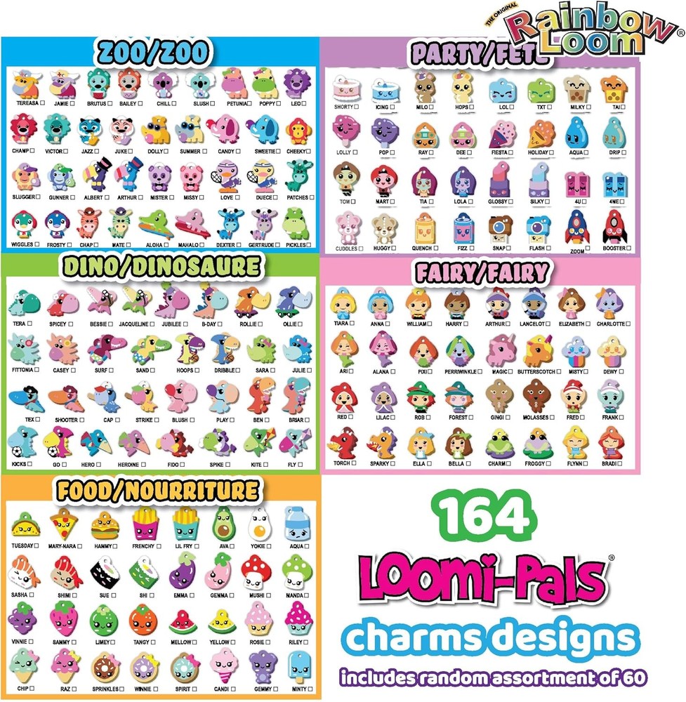 Rainbow Loom® Loomi-Pals™ Mini Combo Set, Features 60 Cute Assorted Loomi-Pal