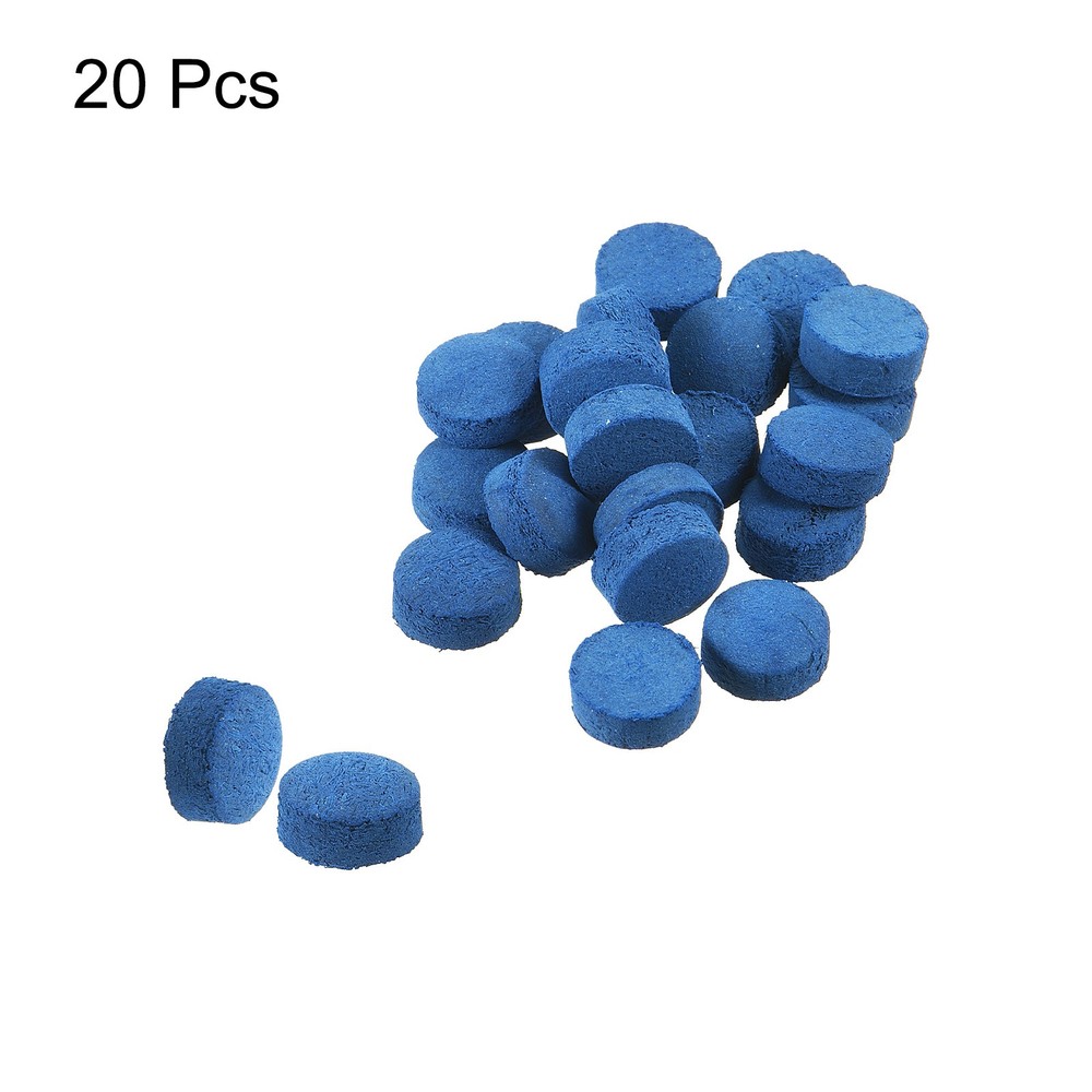 9mm Billiard Slide Stick Tips, 20pcs Replacement Tips, Blue