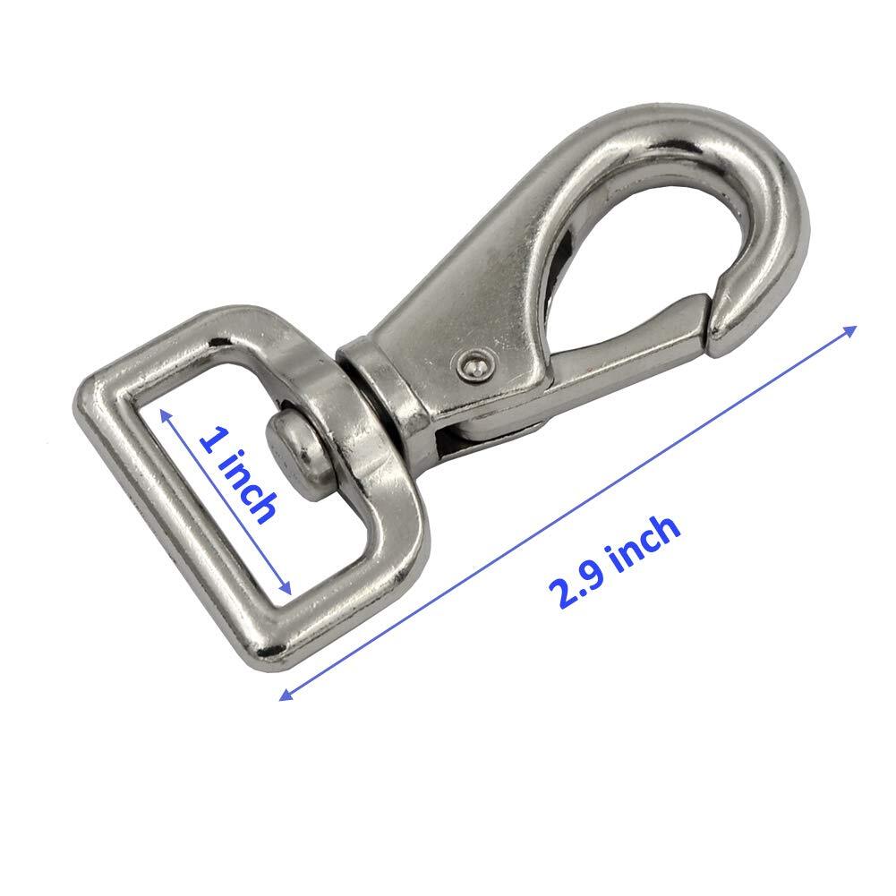 5 packs Metal Heavy Duty 1 inch Trigger Swivel Eye Bolt Snaps Fastener Horse Bla