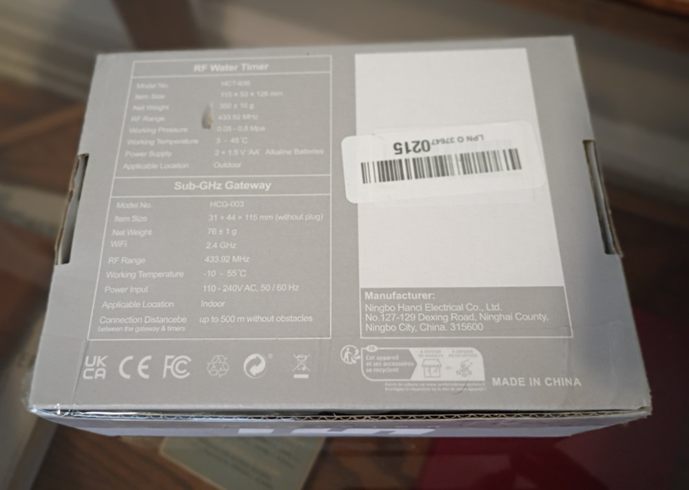 Wireless Water Timer Remote Wifi-Gateway