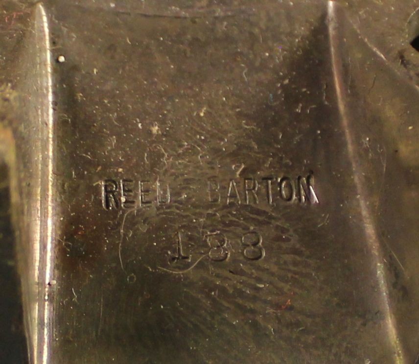 VTG King Francis Reed & Barton Oval Silver Plated Mirrored Plateau Vanity 14x10