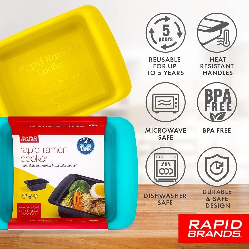 Rapid Ramen Cooker | Microwavable Cookware for Instant | 1-Pack, Black