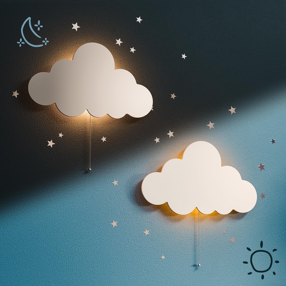 Tip perk 2 Pack Cloud Light - Floating Wall Lamp for Nursery 2pcs