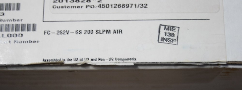 CELERITY / TYLAN FC-262V Mass Flow Controller 200 SLPM N2