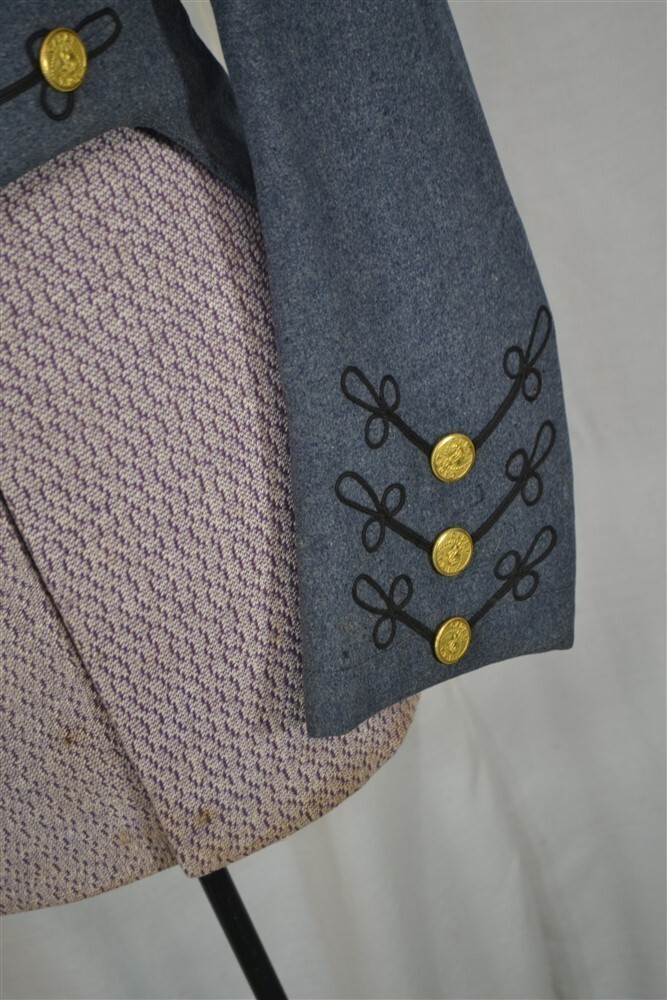 antique Civil War uniform jacket chest 34 Cadet blue wool 19thc original VMI