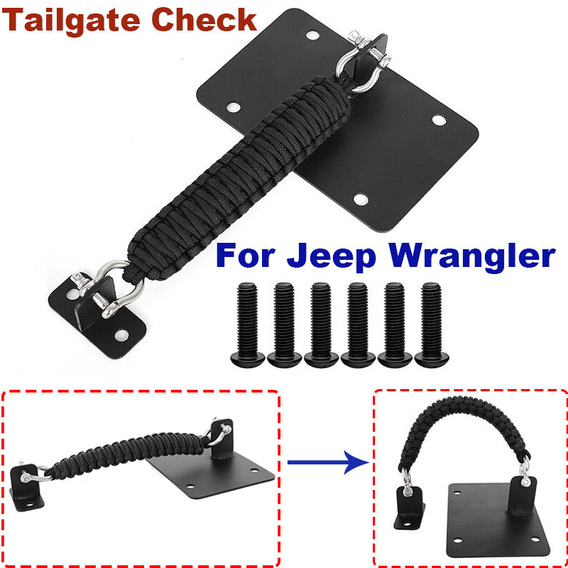 Tailgate Check For Jeep Wrangler JK / JKU 2011-2018 Replaceable Braid Strap