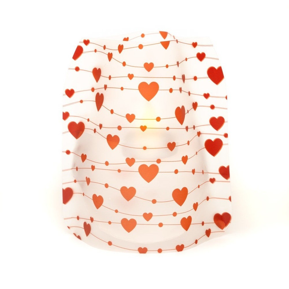 Luminary Lanterns 4 Pack Water Activated Floating LED Candles Heart Pattern