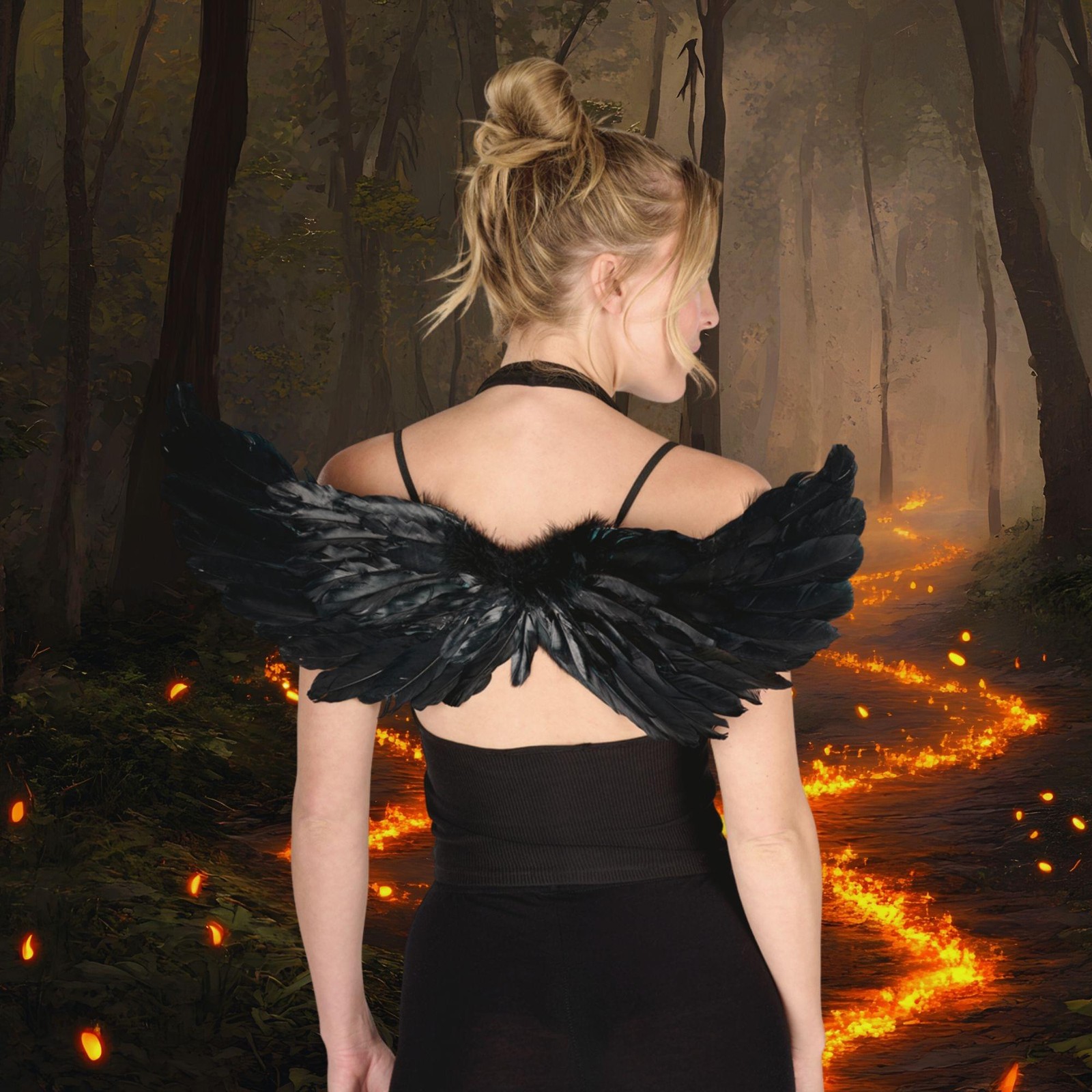 Black Wings Black Adult Costume