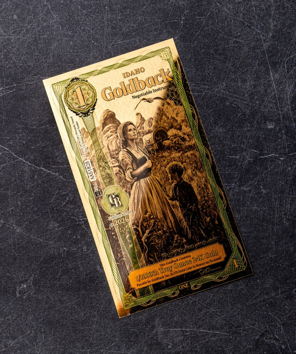 2026 - 1 IDAHO Goldback Aurum Gold Foil Note 1/1000 oz 24kt .999 Fine PRESALE