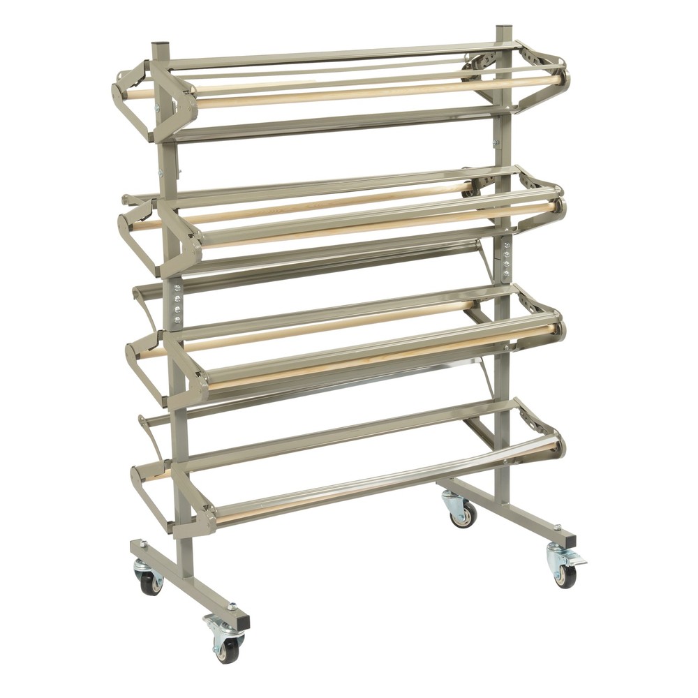Large Paper Roll Holder- Dispenser Rack Cutter 8 Racks for 36" Large Primed Gray