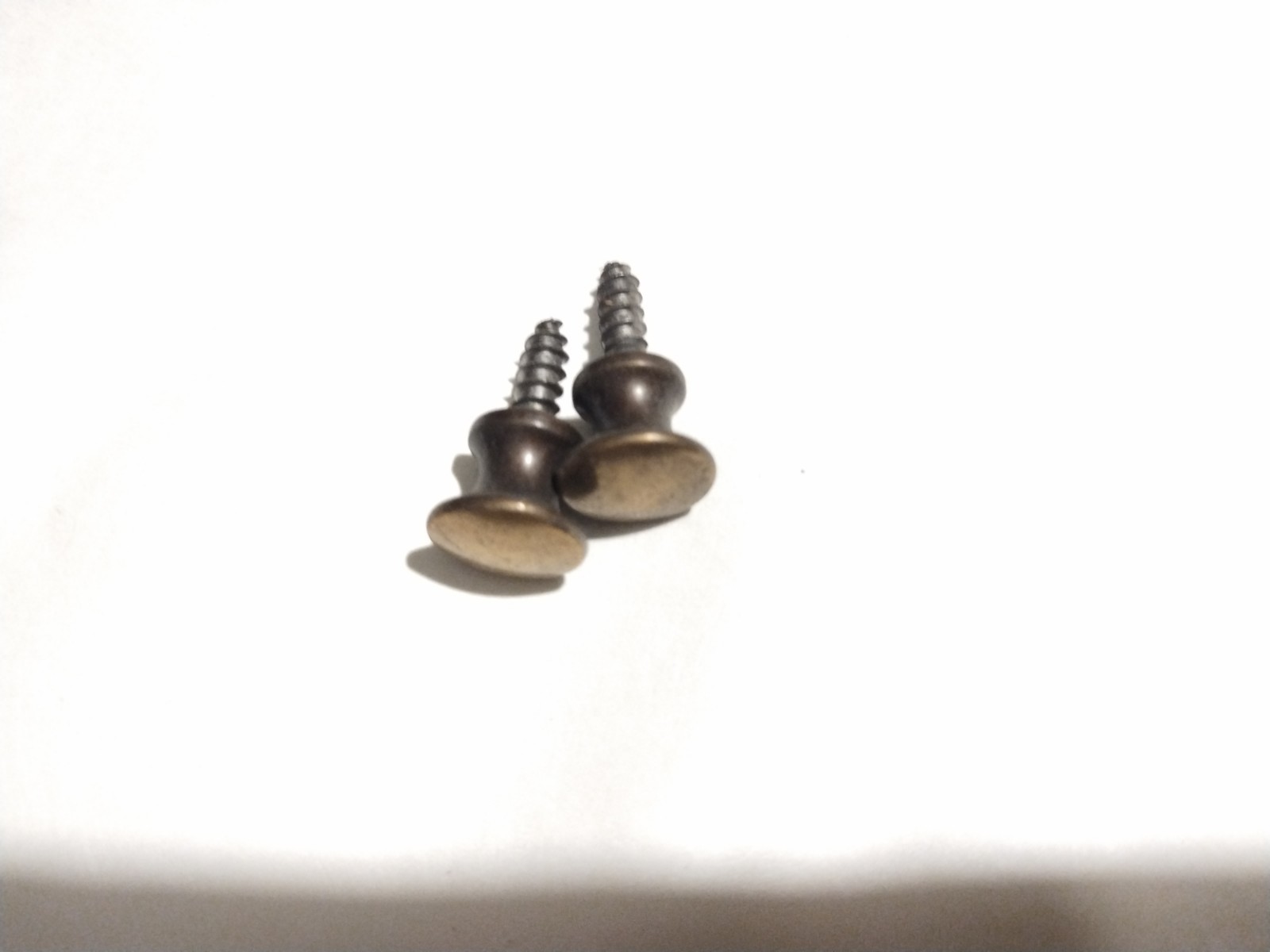 Pair (2) Solid Brass Stacking Barrister Bookcase Hoosier 1/2" Knobs Pulls