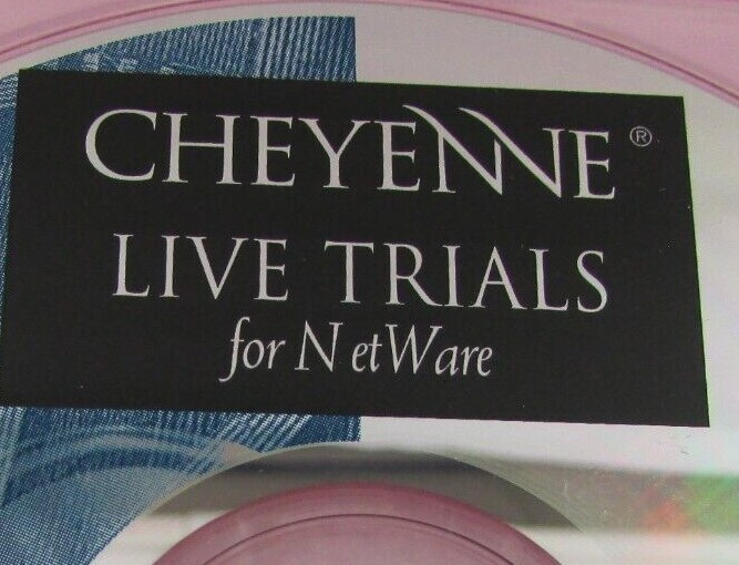 Cheyenne Live Trials for Netware - CDROM - Cheyenne Software w/ Access Code